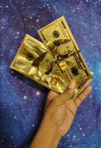 Golden $100 Manifestation Bill & Envelope